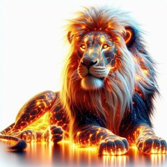 lion isolated on white