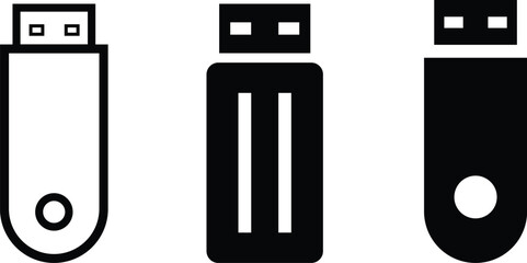 Flash Drive  icon. Flash disk sign. Storage or pendrive symbol
