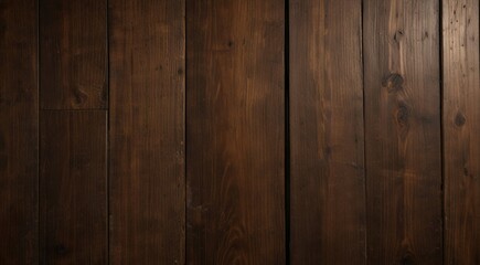 Obraz premium Dark Brown Vertical Wood Planks Background Texture