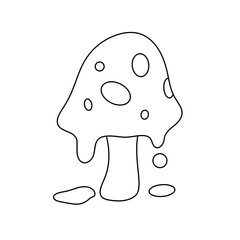 A mushroom with a white background