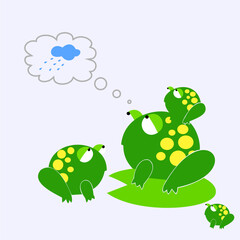 Obraz premium Cute Cartoon illustration designs are suitable for children's t-shirt designs, screen printed t-shirts, greeting cards and others.