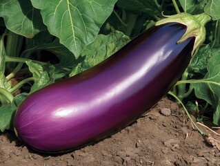 Picture of eggplant plant, vegetable and fruit