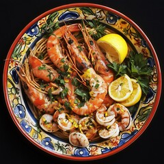 delicious food with colorful colors