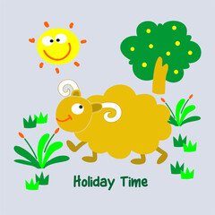 Cute Cartoon illustration designs are suitable for children's t-shirt designs, screen printed t-shirts, greeting cards and others.