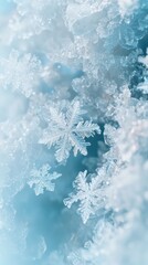 Snowflake Texture Background in Pastel Blue