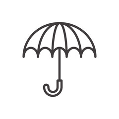 Umbrella Icon isolated on white background. Vector icon.