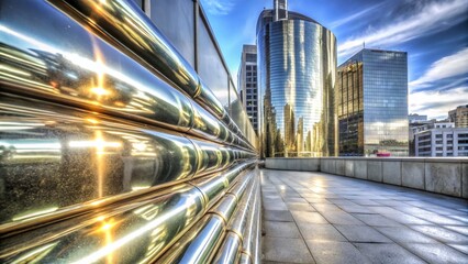 Fototapeta premium Abstract Gradient Golden Luxury Stainless Background for Urban Exploration Photography - Stunning Textures and Rich Colors to Elevate Your Visual Storytelling