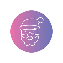 Santa Claus vector icon stock illustration