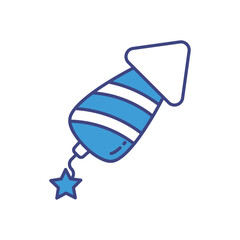 Independence Day Fireworks vector icon stock illustration