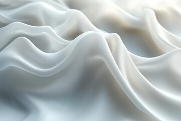 Obraz premium Soft Gray Waves on Minimalist White Background