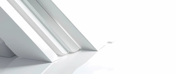 Obraz premium Dynamic abstract background with intersecting lines and white space Element with shining white grey abstract geometric layers. Generate AI