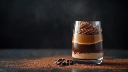 Creamy Dark Chocolate Mousse in Stylish Glass