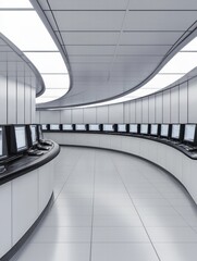 Obraz premium Explore Modern Technology in a Sleek Futuristic Workspace