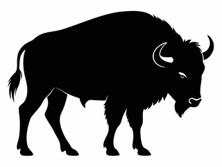 buffalo silhouette silhouette vector illustration