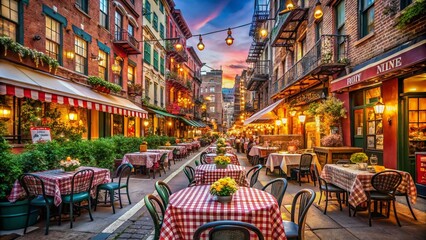 Authentic Italian Cuisine in Little Italy, Lower Manhattan, New York City - Delicious Pasta, Pizza, and Gelato in Vibrant Atmosphere, Street Views, and Cultural Heritage