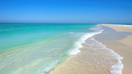 Serene Tropical Beach with Clear Blue Water