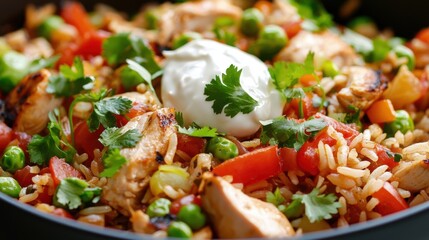 Delicious Mexican Style Chicken and Rice Dish