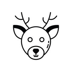 Reindeer vector icon stock illustration