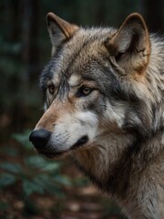 Fototapeta premium a close-up picture of a wolf's face