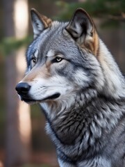 Fototapeta premium a close-up picture of a wolf's face