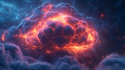 Witness the spectacular eruption of cosmic energy