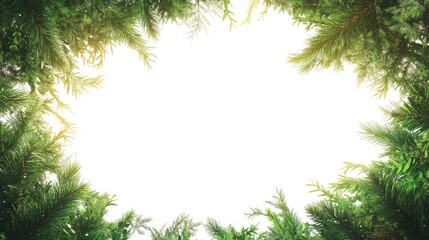 Lush Greenery Framing a Bright White Space