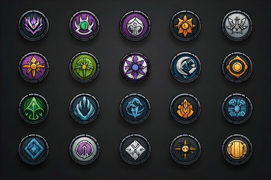 icon emblem symbol warcraft epic fantasy illustration