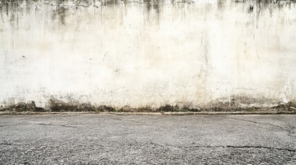 Obraz premium Grungy Urban Wall and Asphalt Texture Background