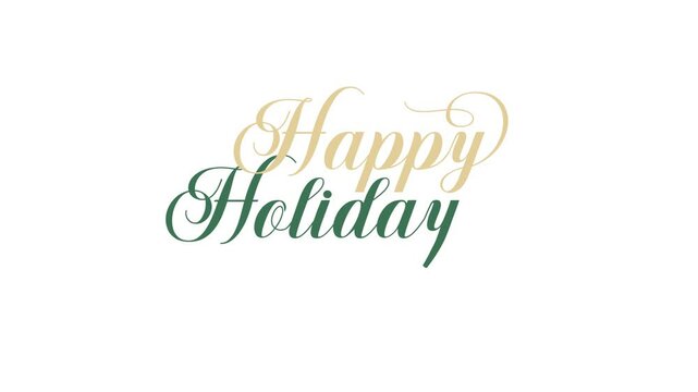 Happy Holidays Animation. Elegant and festive holiday greeting card or social media post design.