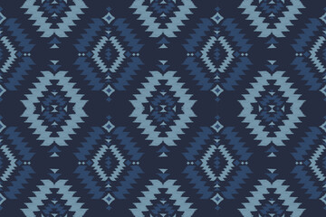 Beautiful fabric Ikat art. Geometric ethnic pattern seamless traditional. Native tribal style. for background, carpet, clothing, batik, texture.