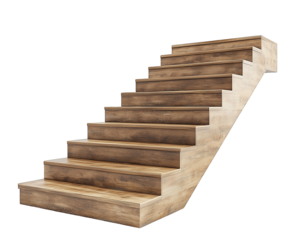 Stairs isolated on white or transparent background