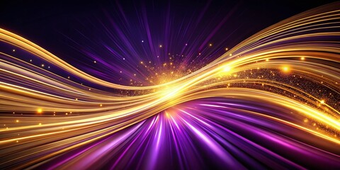 Captivating Product Photography of Rays of Purple and Gold Light in Motion for Stunning Visual Effects