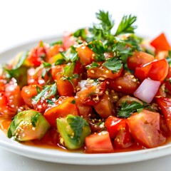 an elegant delicious homemade Food meal isolated on a White background