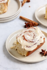 Cinnamon rolls with chai frosting