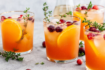 Cranberry-clementine gin tonic