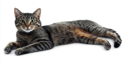 Fototapeta premium Transparent cat with AI generative background.