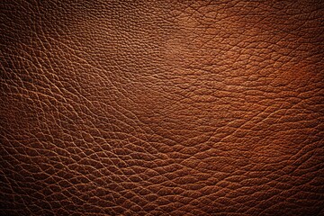 Fototapeta premium Dark Brown Leather Texture Background with Copy Space