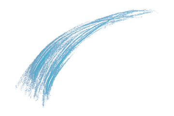 Isolated light blue pencil line on transparent background.