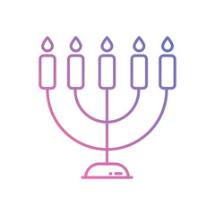 Hanukkah Menorah vector icon stock illustration