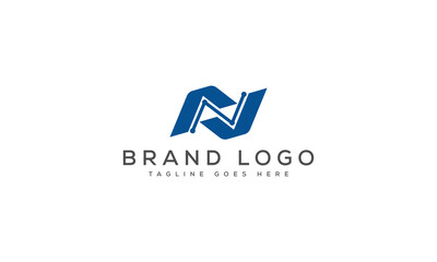 letter N logo design vector template design for brand.