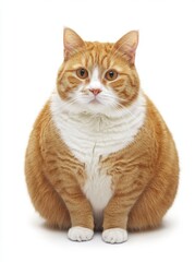 Obraz premium Angular black tabby with stray white kitten, facing straight at the camera. Transparent background.