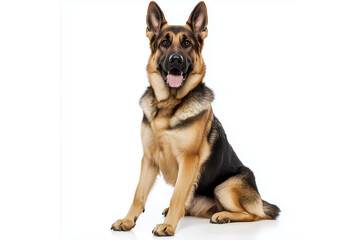 German shepherd dog, isolated on white or transparent background.
