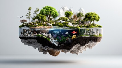 The interconnectedness of species in a vibrant ecosystem artistry