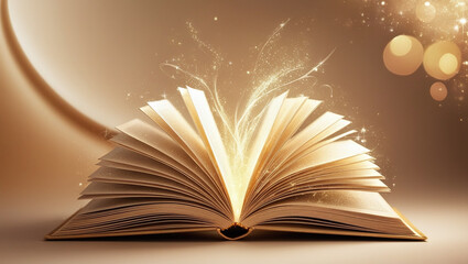 Magic of Reading Book and Literature, Knowledge, Learning and Education, Paper Pages, Magical Fairy...