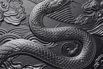 Fototapeta premium Beautiful greeting card with holiday composition for happy and joy celebrate New Year