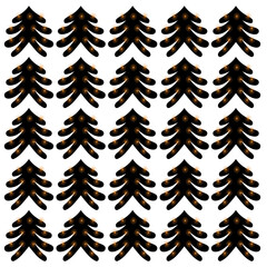 Fototapeta premium DECORATED CHRISTMAS WINTER TREES DESIGN PATTERN