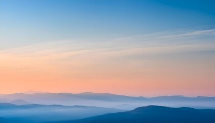 Fototapeta premium nature-inspired background featuring a soft gradient sky blending from pale blue to warm