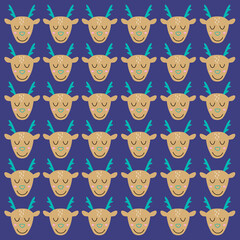 NORDIC VINTAGE REINDEERS DESIGN PATTERN TEXTURE