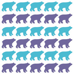 Christmas Winter Polar Bears Retro Design Pattern Texture