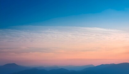 nature-inspired background featuring a soft gradient sky blending from pale blue to warm